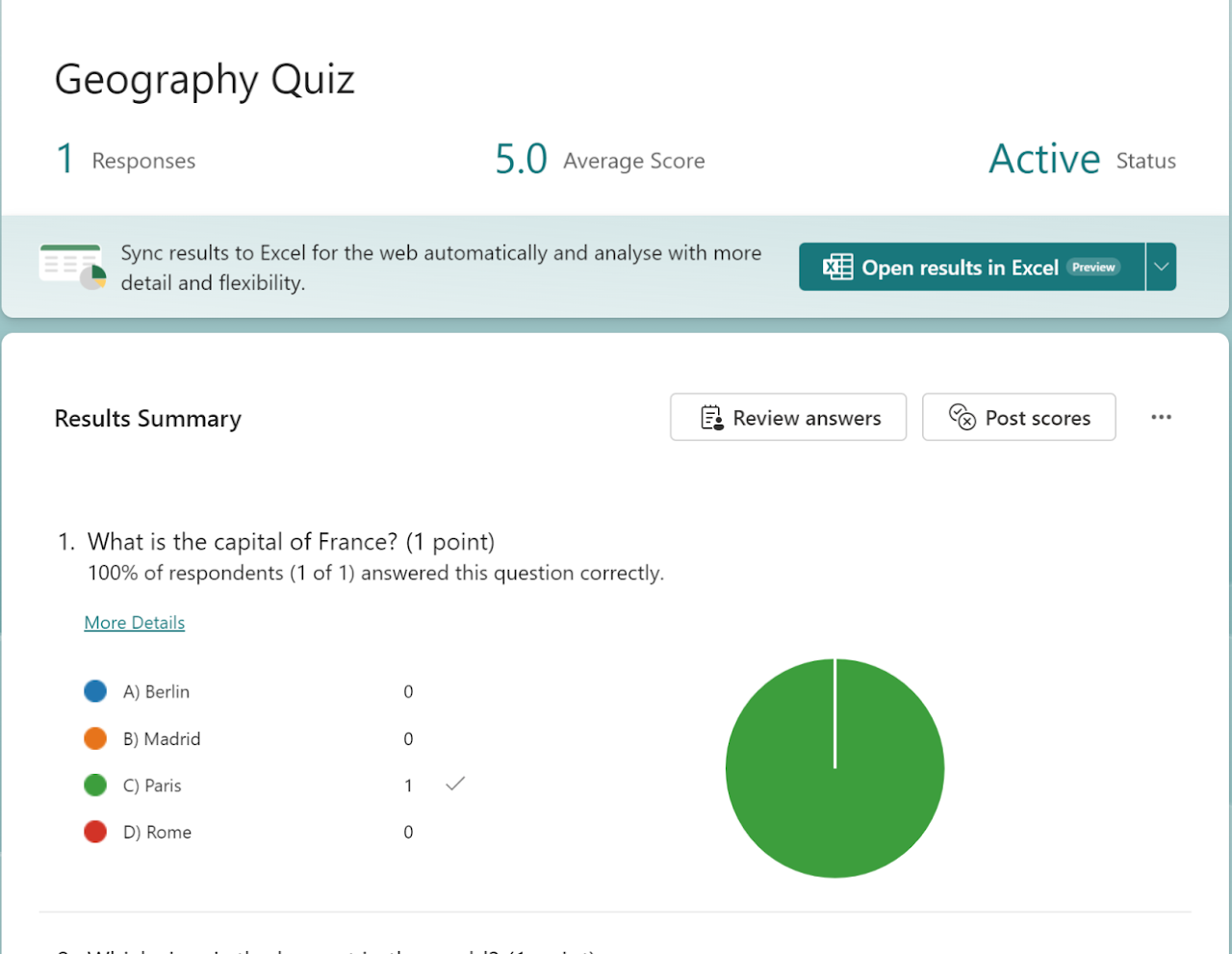 Microsoft Forms walkthrough, screenshot 5